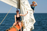 Beim Bergen der Vorsegel